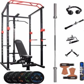 210lb Home Gym sets Multi-functional Power Cage,Home Adjustable Pullup Squat Rack 1000Lbs Capacity Comprehensive Fitness Barbell Rack 210lb Home Gym sets Multi-functional Power Cage,Home Adjustable Pullup Squat Rack 1000Lbs Capacity Comprehensive Fitness Barbell Rack